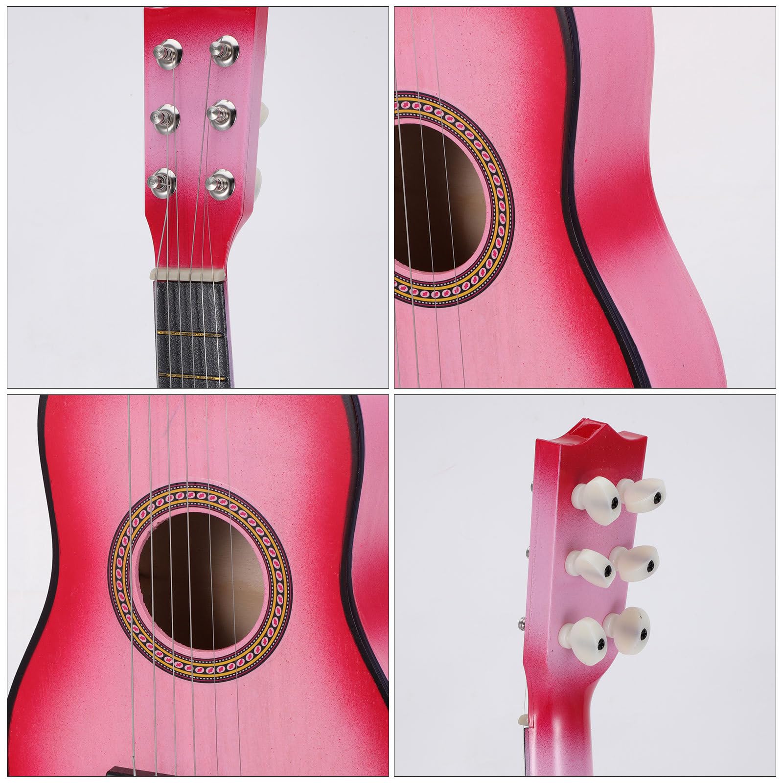 Guitarra Infantil Rosa de Madera 21 Pulgadas para Niños