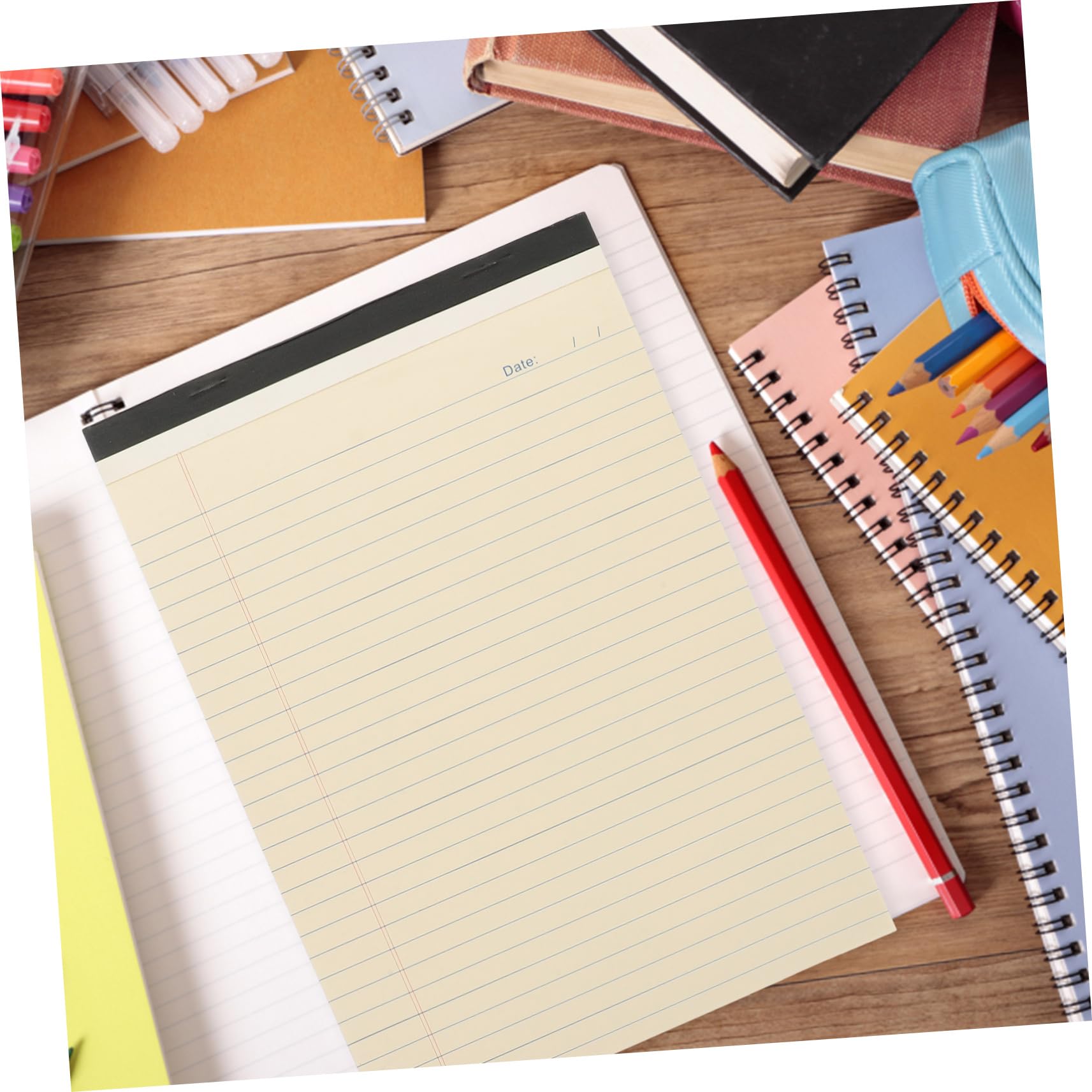 Blocco Note Quaderno Portatile Carta Beige 4 Pezzi A4 Design Strappabile senza Data in Ufficio o per Annotazioni e da Completare