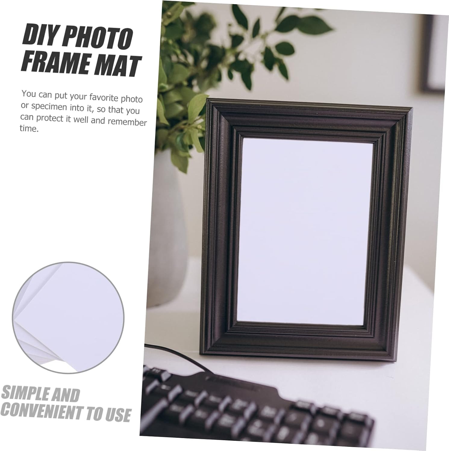 IWOWHERO 20 Pack Photo Frame Mats Rectangle Paper Picture Matting Sturdy Picture Backing Board for Frames
