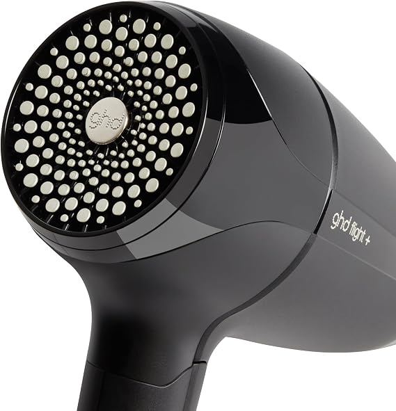 ghd Flight+ Travel Hair Dryer, Black | 1300w powerful airflow, Lightweight & compact, Suitcase-friendly, Folds flat for travel, Includes luxury travel case