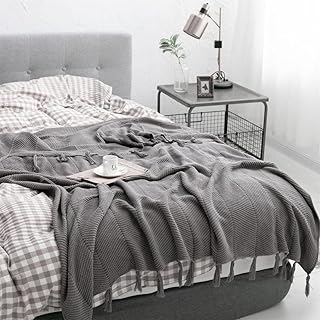 Około 130 x 170 cm szary jednolity kolor elegancki tunel rzemieślniczy koc sofa koc gruby ciepły ciepły ciepły zapewnia ciepły miękki koc na sofę zapewnia ciepły miękki koc na sofę