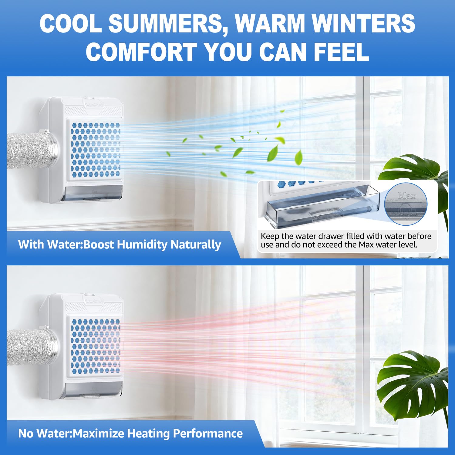 Kit de ventilación 3 en 1 para secadora de interior, pantalla de acero inoxidable, 5 filtros de poliéster y sistema de cajón de agua, solapa de ventilación de seguridad mejorada, para