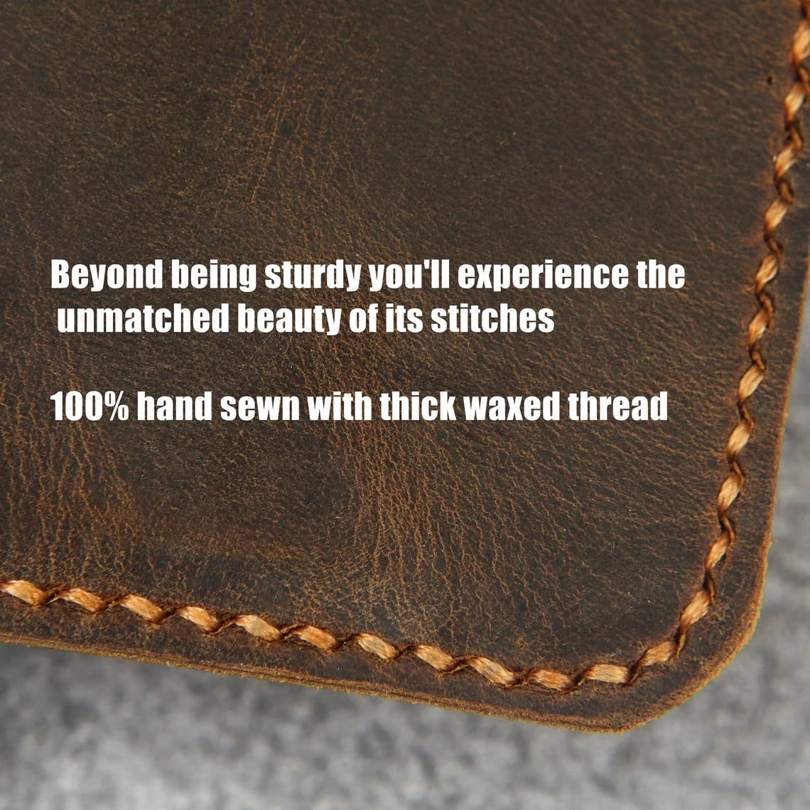 Vintage Leather Folio Case for iPad Air 11 Inch M3 2025, Hand-Stitched Stand Cover with Strap, Card Pocket &Name Engraving Y02-IXPMNC