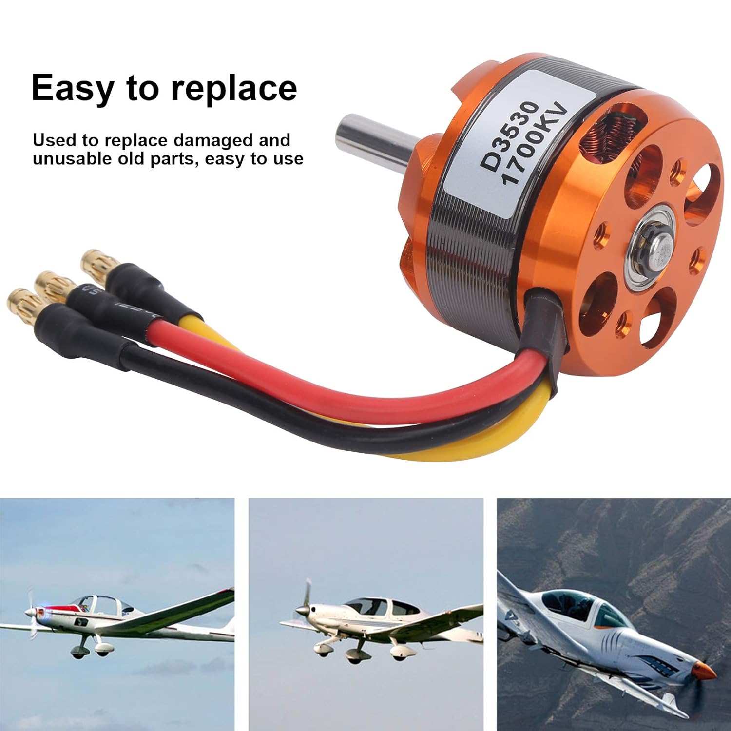 VGEBY D3530 700KV Brushless Outrunner Motor, RC Plane Motor Replacement