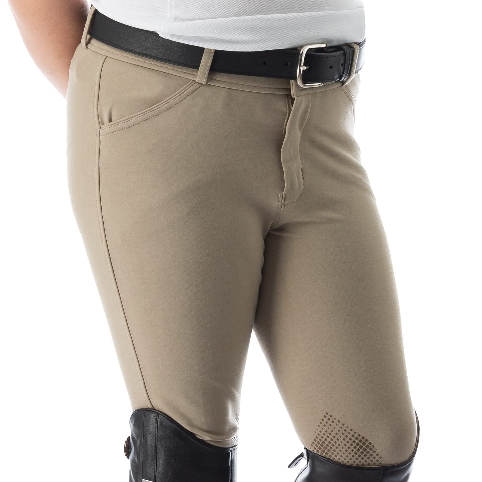Equinavia Greta Kids Premium - Pantalones de equitación para niños | Pantalones de silicona con parche en la rodilla