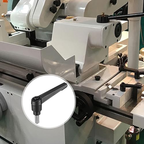 Miniatura 125 de uxcell Palanca de sujeción ajustable M8 x 1.181 in métrica 304 acero inoxidable macho roscado perillas de mano con botón de trinquete giratorio