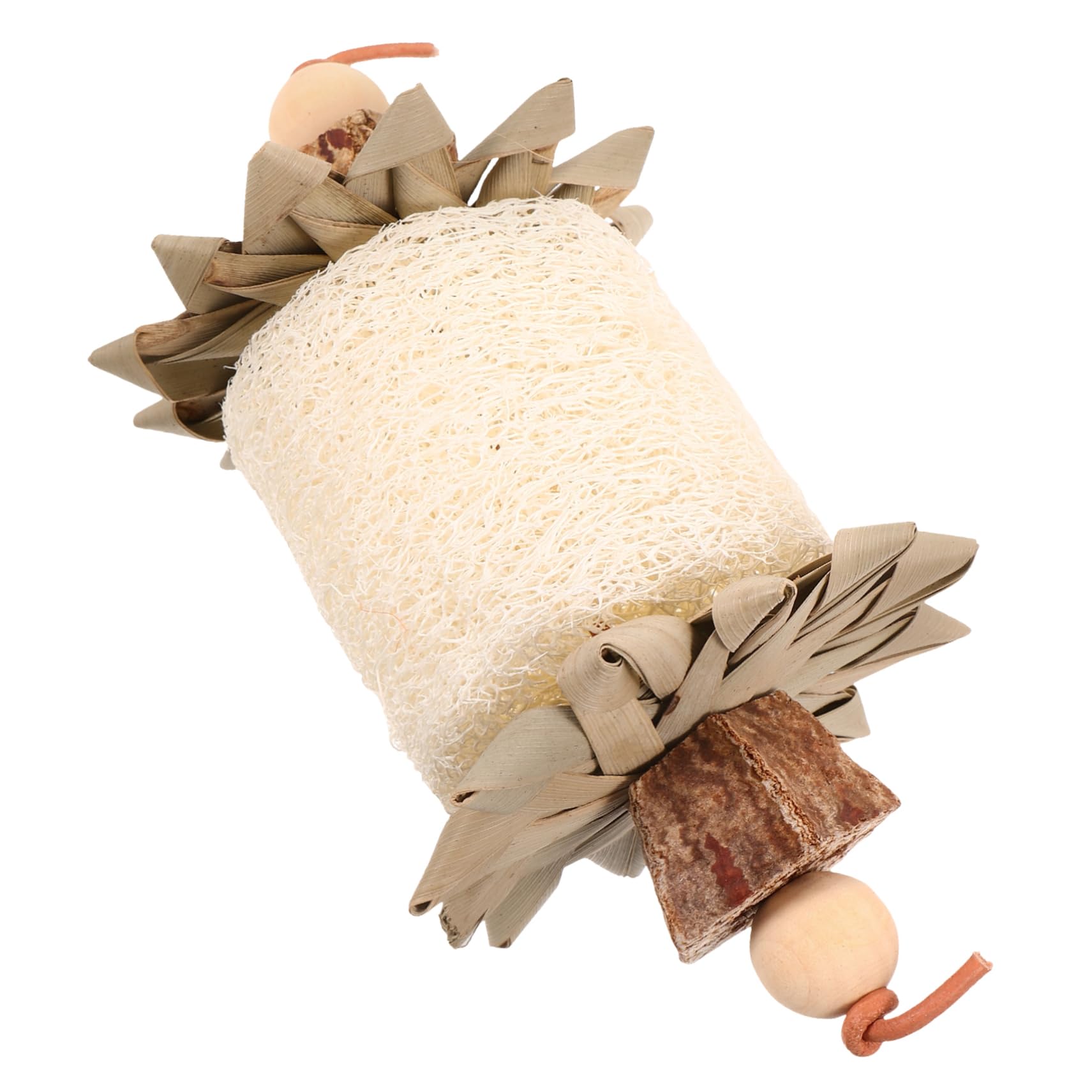 Jouet à Mâcher pour Oiseaux avec Loofah Suspendu Accessoire De pour Perroquets Et Oiseaux pour Divertissant Et