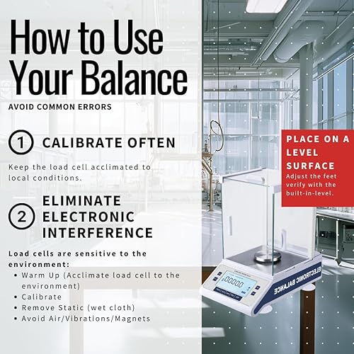 Miniatura 7 de Fristaden Lab - Balanza analítica de calibración interna, 7.41oz x 0,1 mg, escala científica de microgramas, precisión de 0,1 mg (0.00oz), sensor de