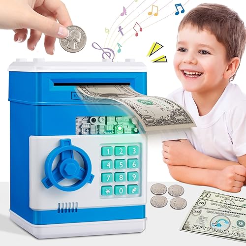 Miniatura 10 de MAGIBX - Alcancía de juguete para niñas de 6-12 años, caja para ahorrar de dinero, regalos de cumpleaños de Navidad para adolescentes, máquina Rosa