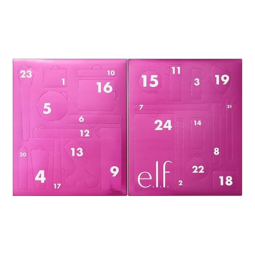 e.l.f. Sleigh the Holidays 24-Day Advent Calendar 2025, Skincare Essentials & Festive Makeup In Limited-Edition Shades, Vegan & Cruelty-Free - 24-Day