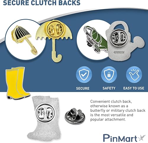 Miniatura 6 de PinMart Alfiler de solapa esmaltado primaveral, joyería de celebración para mujeres y hombres, bonita decoración de ropa de temporada, pin esmaltado