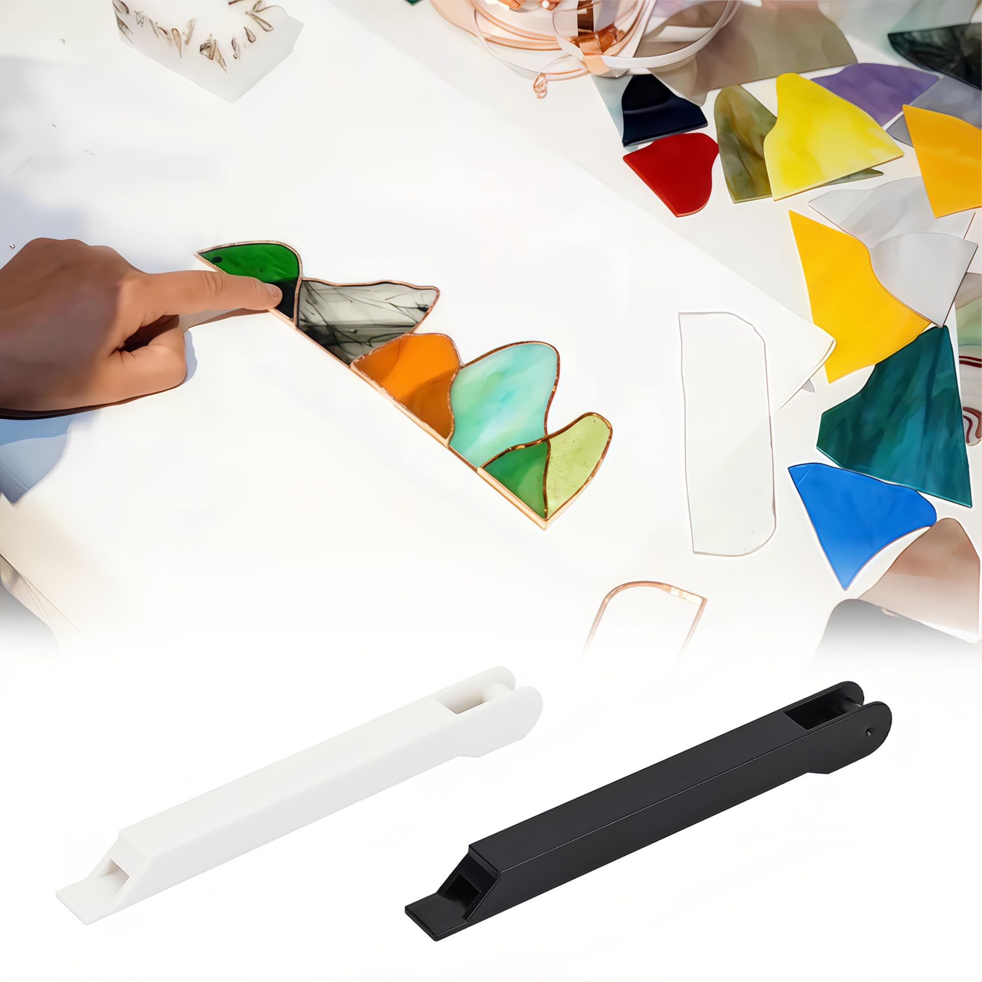 Bleiverglasung Handfoliergerät – Kupferfolien-Werkzeug Für Buntglas & DIY, Robust, Rutschfest, Leicht & Tragbar, Für Anfänger & Profis