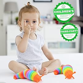 Cevioce Fidget Slug Toy, Sensory Slug Fidget Toy for Kids & Adults, 1 PC Cute Autism Sensory Toys for Autistic Children Great Birthday Gift for Girls Boys Toddlers Christmas Stocking Stuffers for Kids