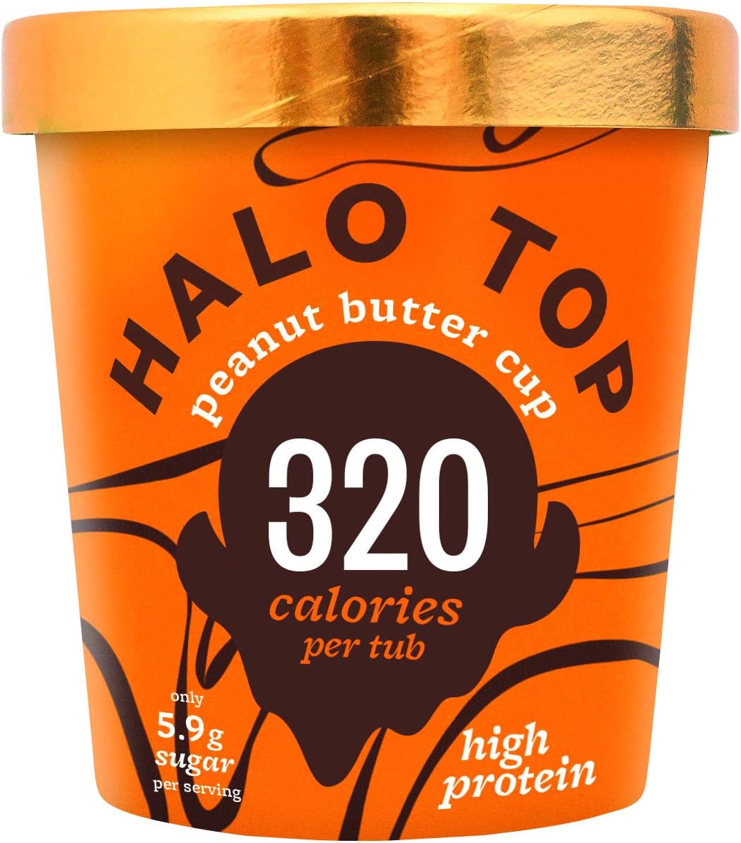 Halo Top Peanut Butter Cup Ice Cream, 473ml (Frozen)