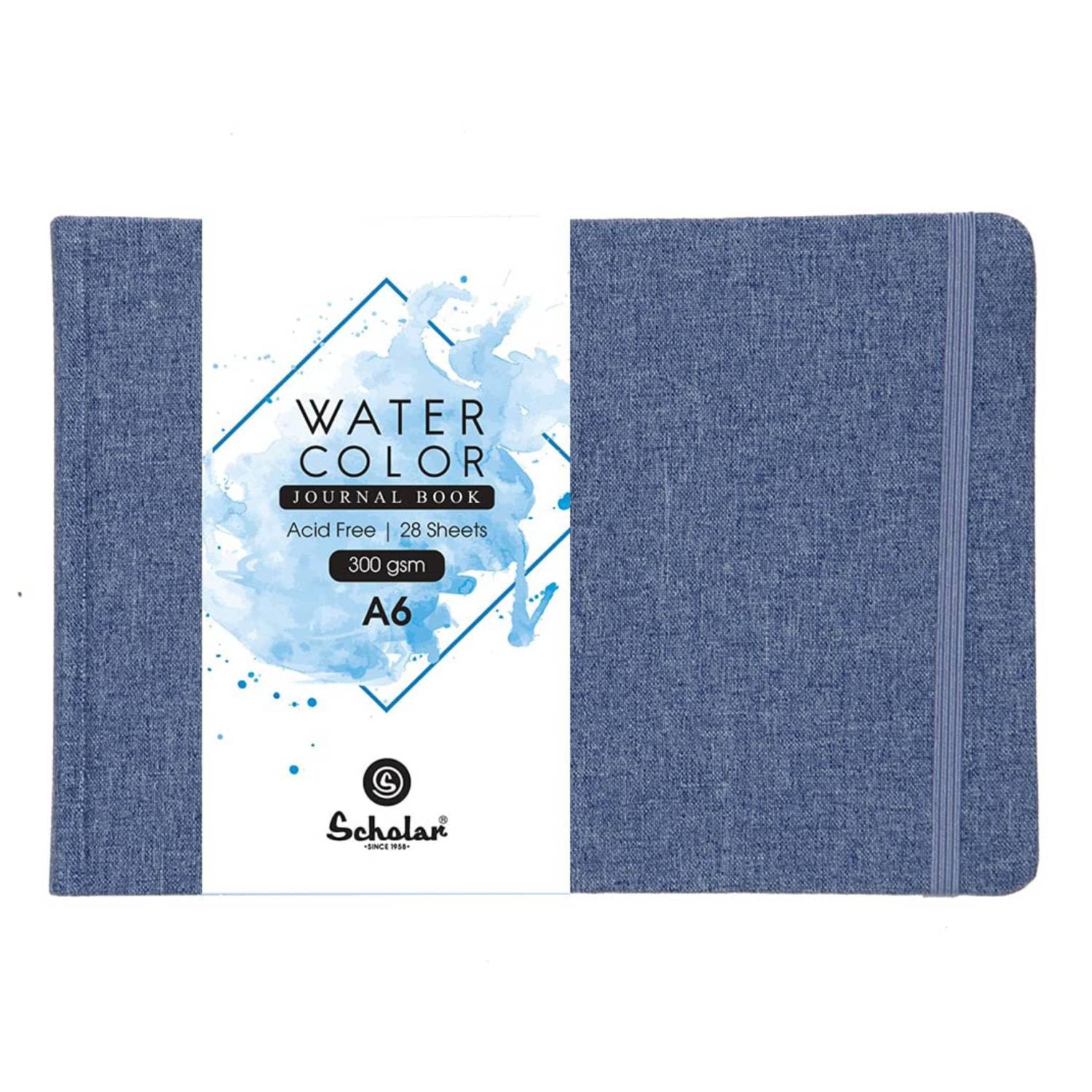 Scholar Watercolour Journal 300 GSM (A6, Blue), watercolor;Pencils;Gouache, Paper-image-16