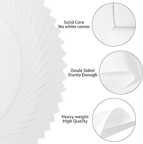 Miniatura 3 de PAP03WH - 120 hojas de cartulina blanca de 8.5 x 11 pulgadas, tamaño carta, papel grueso de 230 gsm85 libras, papel grueso para álbumes de recortes,