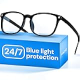 Gaoye Black Blue Light Glasses for Computer & Gaming - Anti UV Ray Lenses, Scratch-Resistant & Comfort Fit
