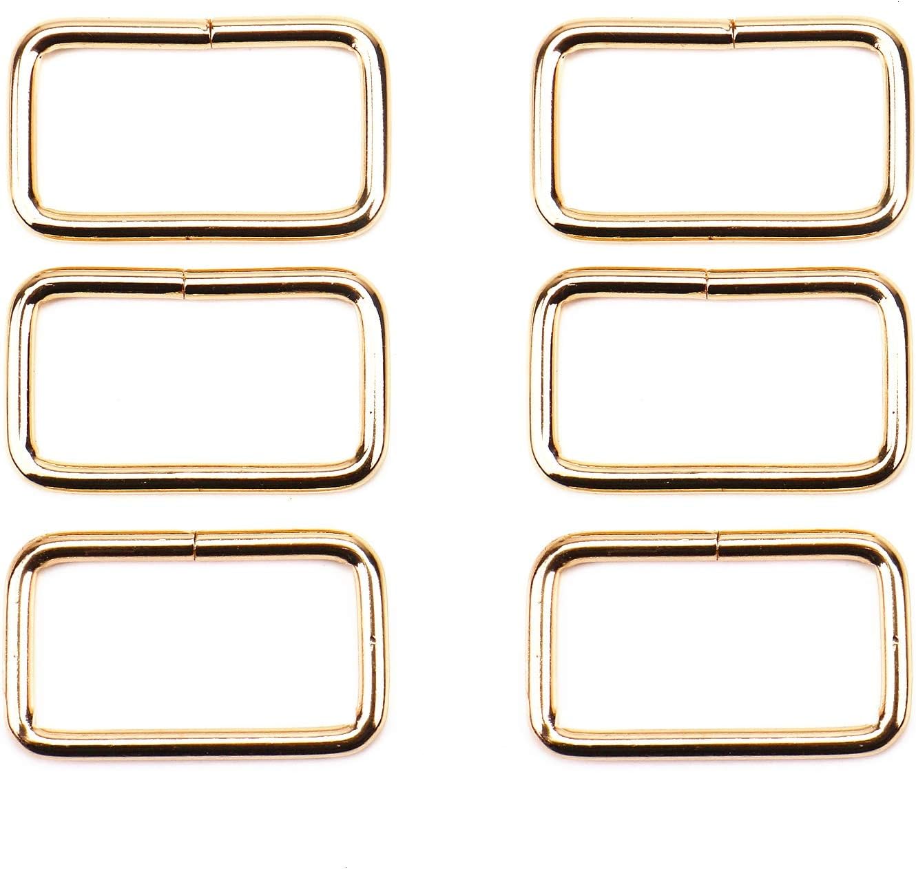 Monrocco 20 pcs 1.8 x1 x 0.2-inch Metal Rectangle Buckle Ring for Bag Belt Loop