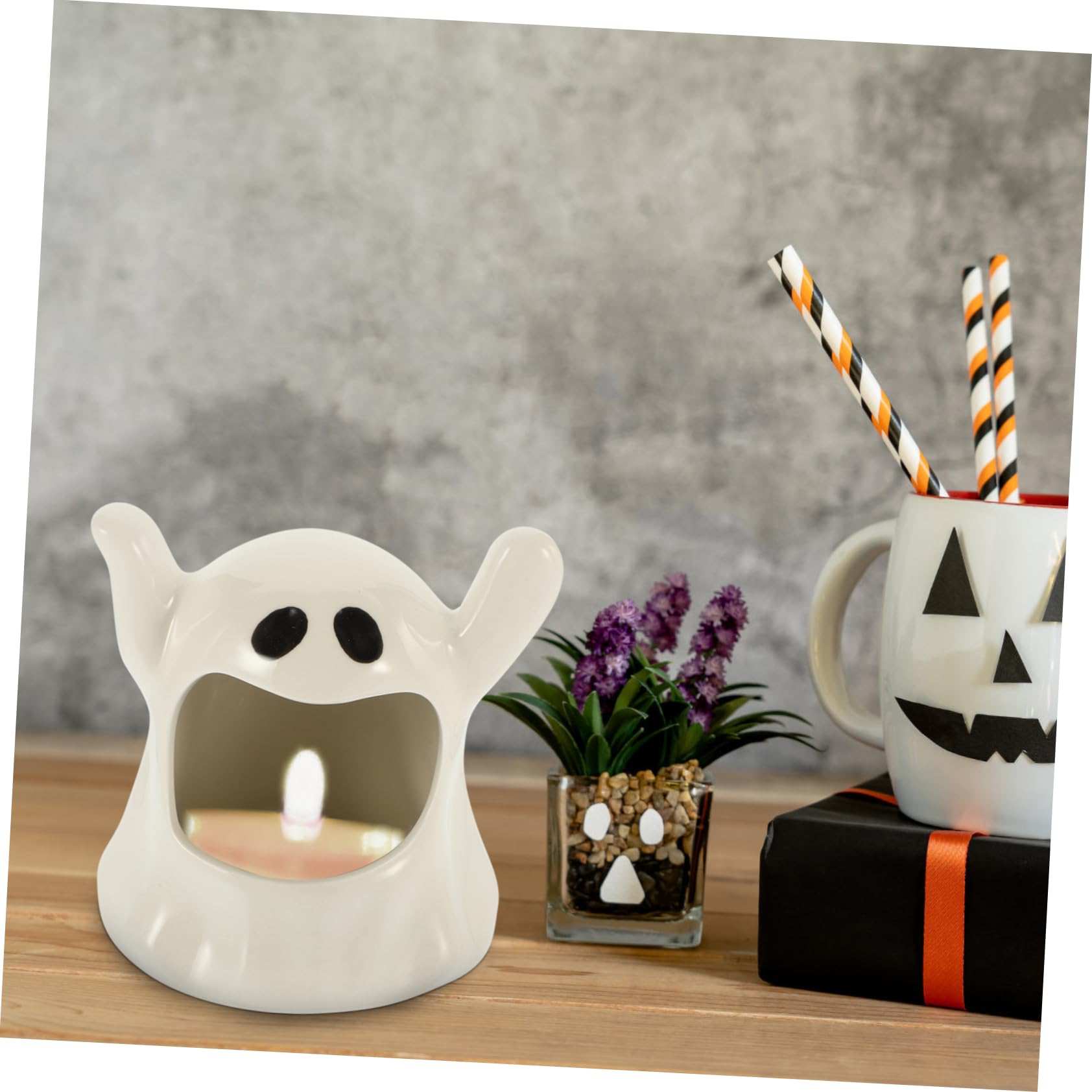 PRETYZOOM Portacandele in Ceramica Da 2 Pezzi Portacandele Per Halloween Ringraziamento Natale Ornamento Da Tavolo