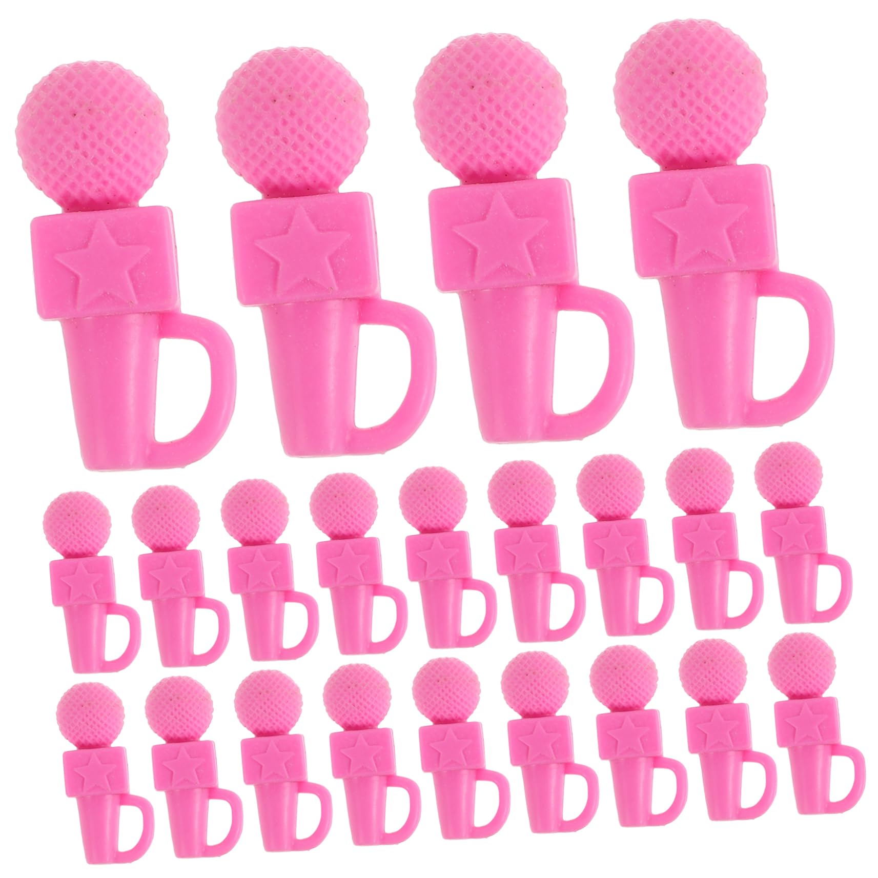 ifundom 50pcs Kids Pink Mini Microphone Toy for Girls Simulated Microphone Speaker for Toddlers