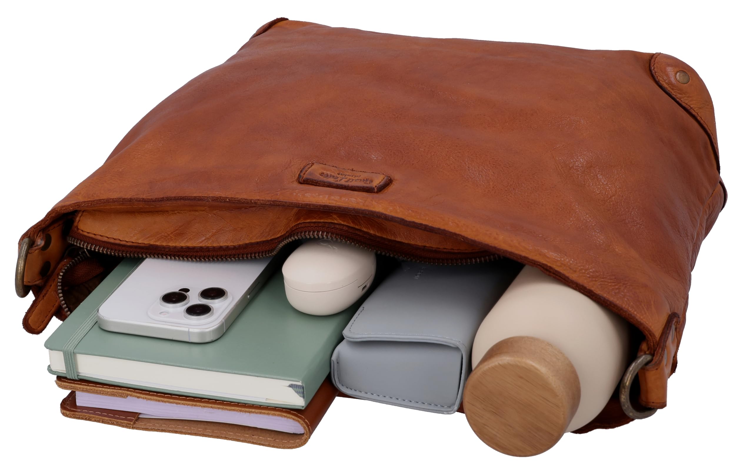 Gusti Handtasche Leder - Suzanne Damen Umhängetasche Ledertasche Vintage Leder