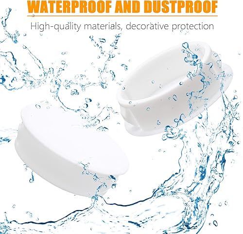 Miniatura 5 de Suiwotin Tapones de agujero blanco de 1.260 in (1 14) de plástico tipo empotrado, tapones de agujero a presión en tubo de bloqueo para muebles,