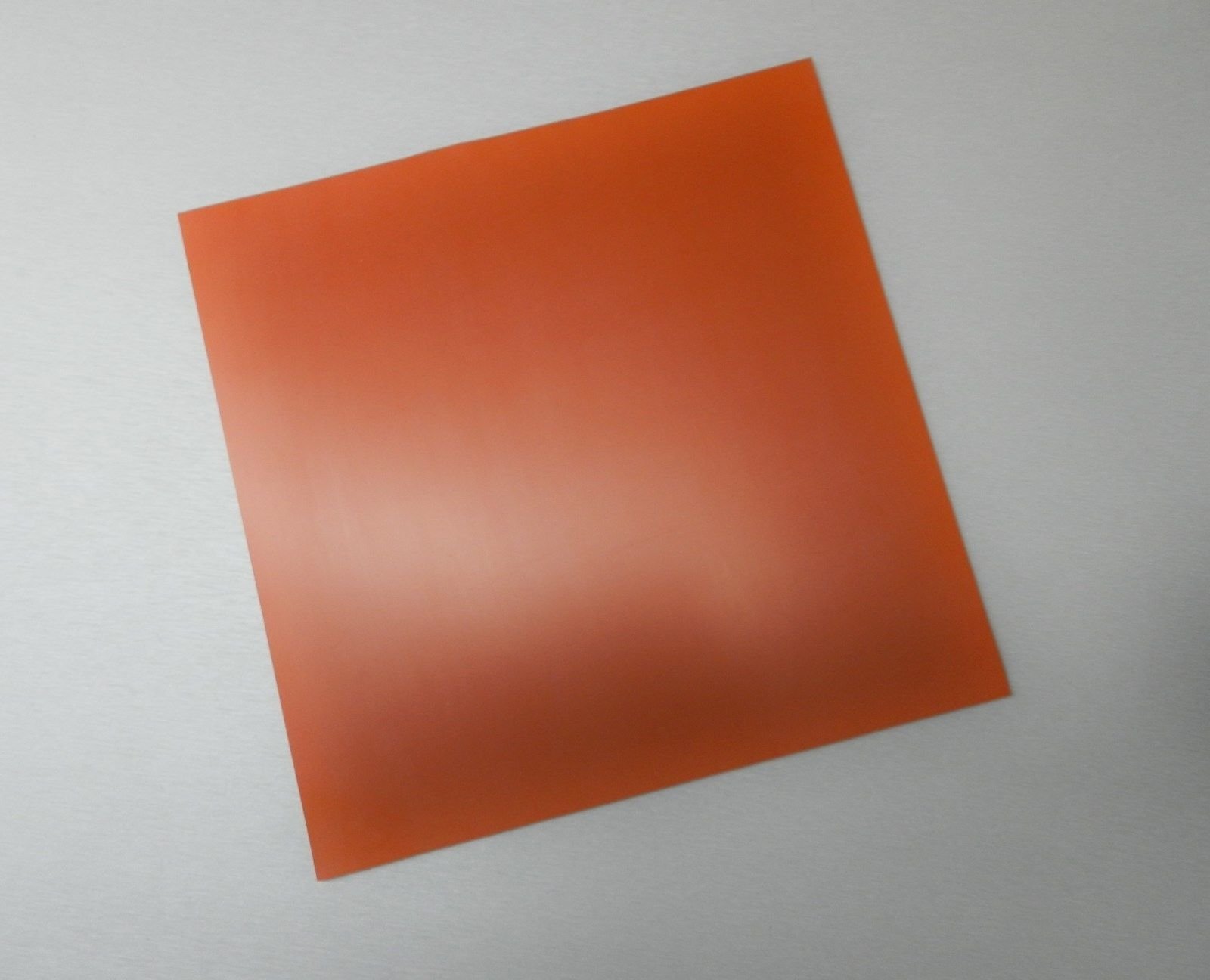 Hoja de goma de silicona rojo/naranja sólido de alta temp grado comercial 8 "x 8" x 1/8 "(e 6)