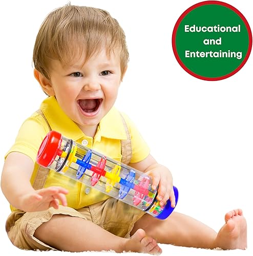 Miniatura 4 de AGREATLIFE Rainmaker - Juguetes para bebés de 6 a 12 meses para agitador sensorial de desarrollo instrumento musical de barra de lluvia para niños