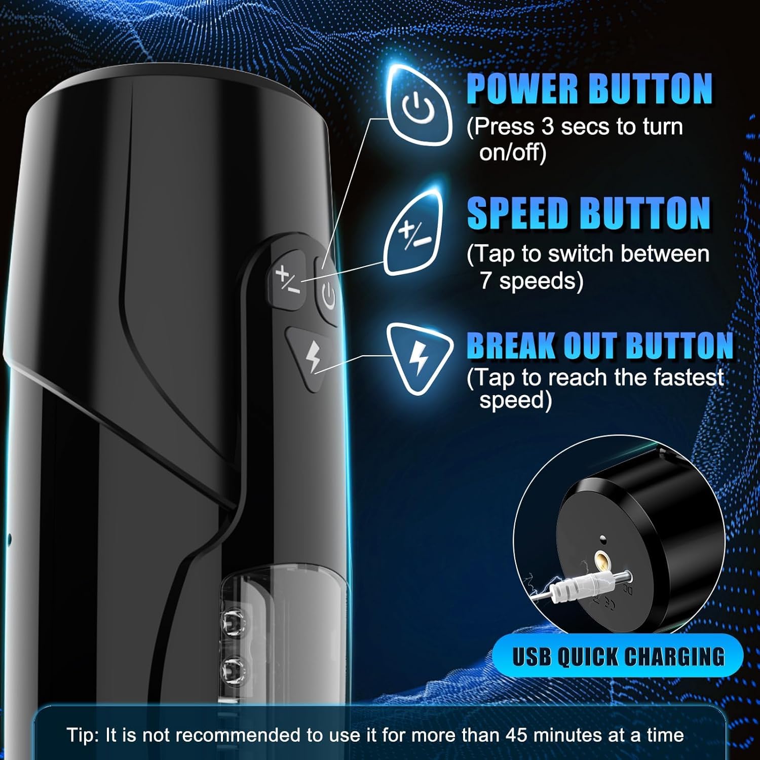 Sex Toys for Men Masturbator, Cafatop AI Sync Automatic Male Masturbators with Thrusting & Rotating, Adult Male Masturbation Stroker Electric Pocket Pussy, Men's Sex Machine Sex Toys with Suction Cup