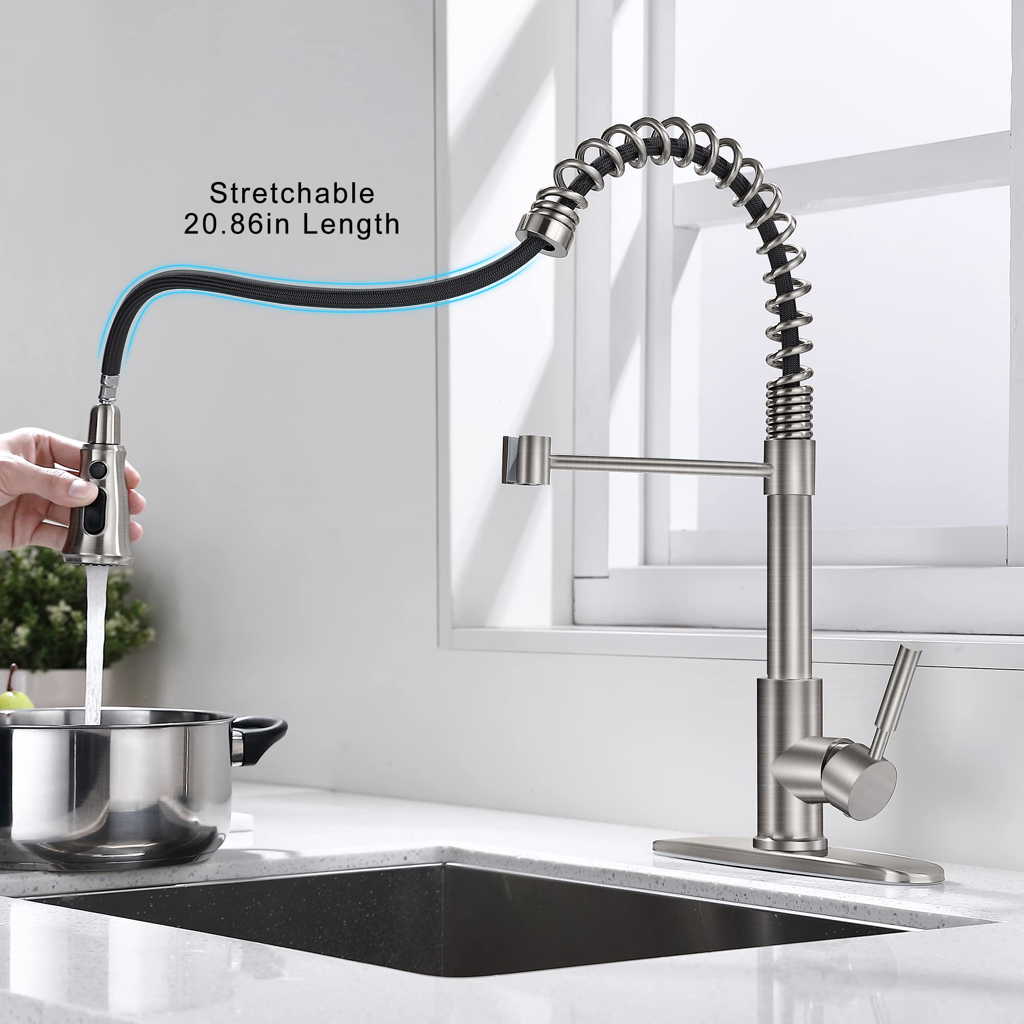 SOKA Pulvérisateur à traction commerciale nickel brossé