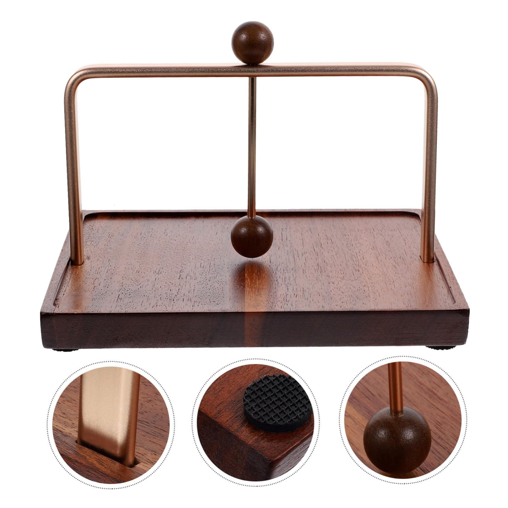 Gatuida Servilletero de Mesa Diseño Cuadrado Práctico y Elegante de Madera y Hierro Gran Capacidad para Cocina, Restaurante o Escritorio