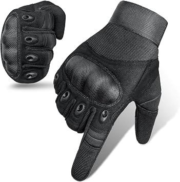 Cierto Motorcycle Gloves for Men Women, Touchscreen Riding Gloves with Hard Knuckle Guard, Anti-Slip Palm for Dirt Bike ATV Motocross