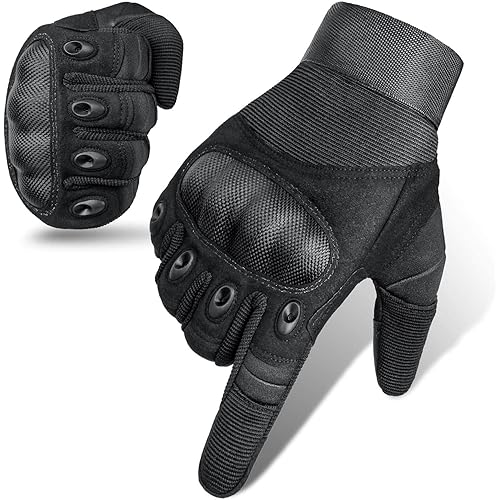 Cierto Men's & Women's Touch Screen Tactical Riding Gloves - Breathable & Anti-Slip Airsoft Dirt Bike Gloves