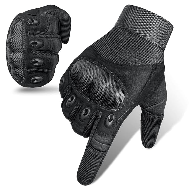 Cierto Motorcycle Gloves for Men and Women Touch Screen Tactical Gloves with Full Finger Breathable Hard Knuckle Adjustable