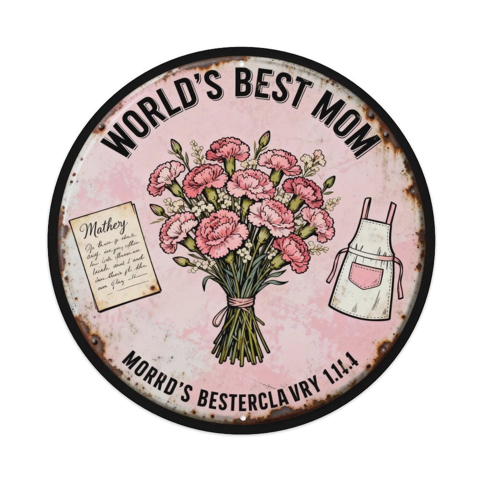 WORLD'S BEST MOM Metal Tin Sign Plaque