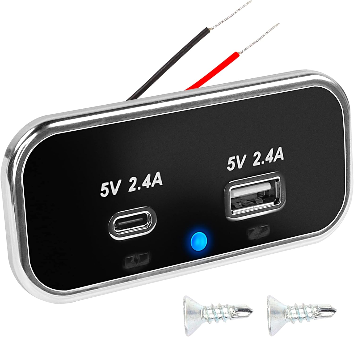 MEIRIYFA 12V RV USB Outlet Wall Mount Switch Panel with