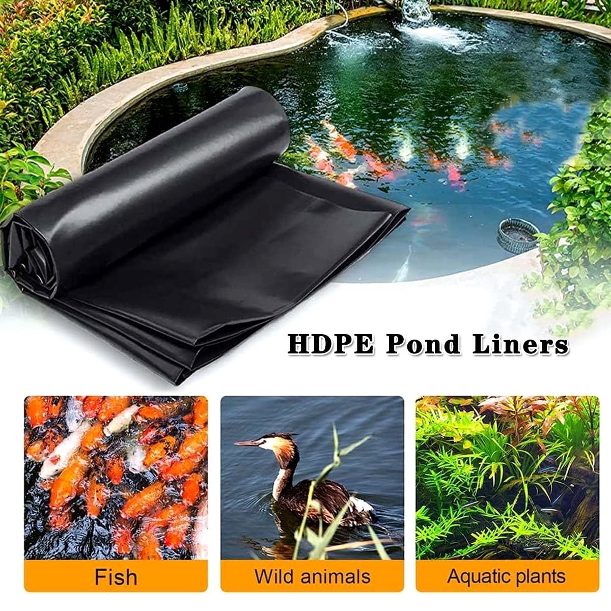 NAKAN Flexible Preformed Pond Liners Koi Pond Liner, 0.2mm Fish Pond Liner Pond