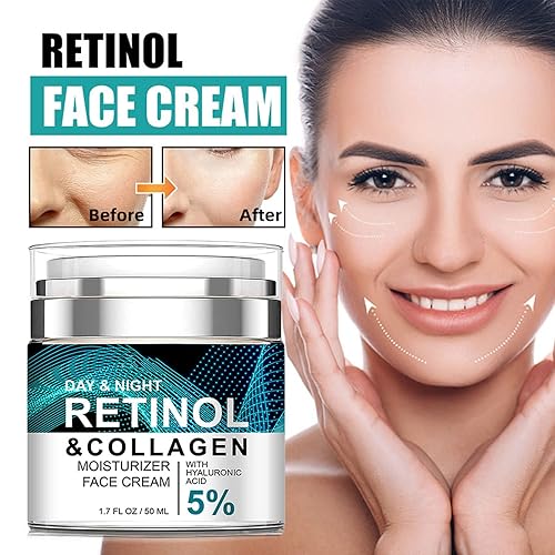 Miniatura 2 de Crema de colágeno con retinol para cara con 5% de ácido hialurónico Crema antienvejecimiento antiarrugas que reduce las líneas finas, elevación y