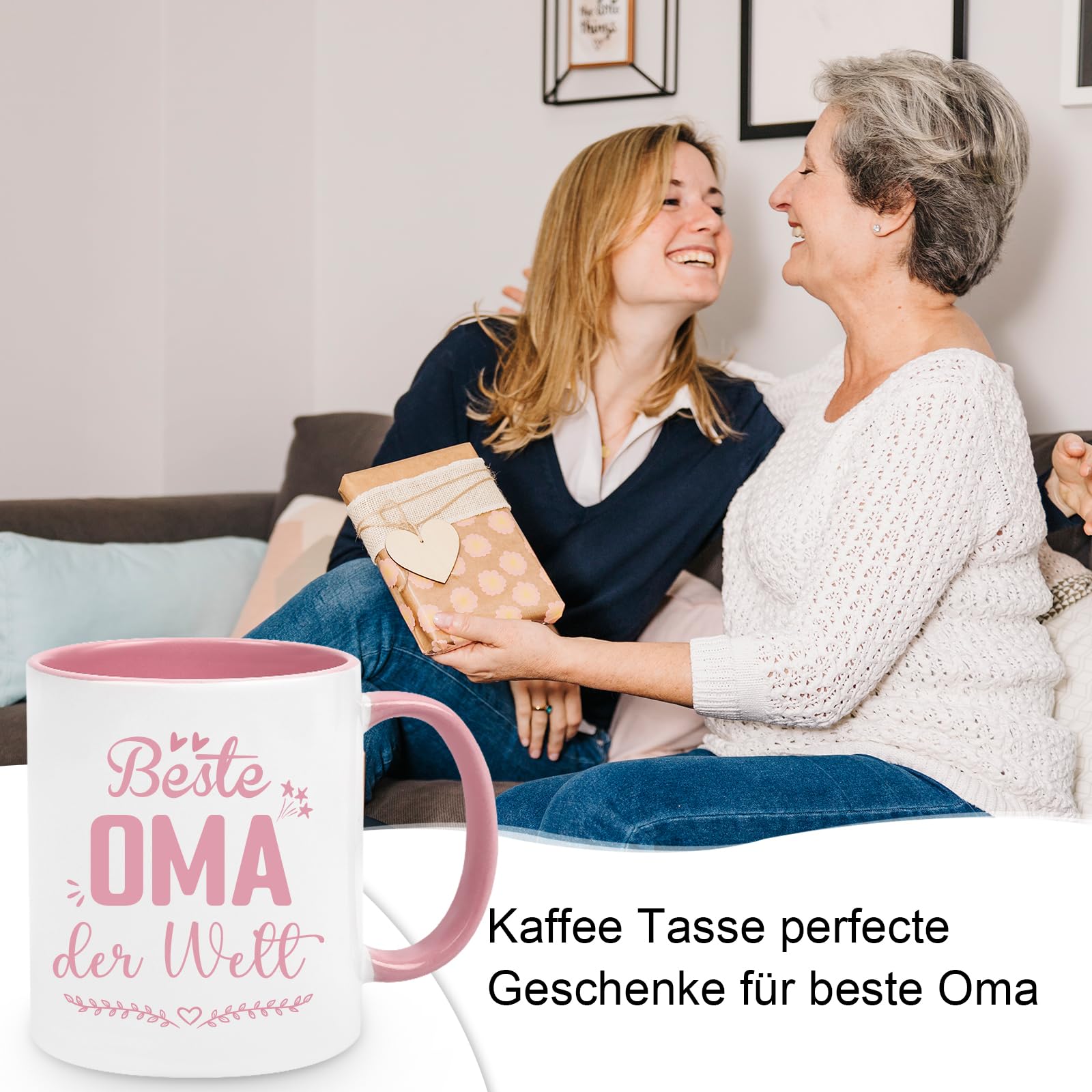 ugffins Nonna Tazza/ug - Io Ao la ia Super Nonna - Idea Regalo Festa della aa/Tazza