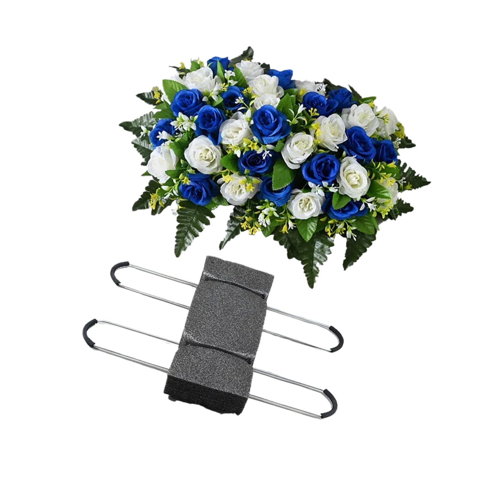 JDNH Beautiful Artificial Flower Wreath Silk Roses Artificial Bouquet Saddle Ideal for Tabletop or Wall Display Flower Wreath