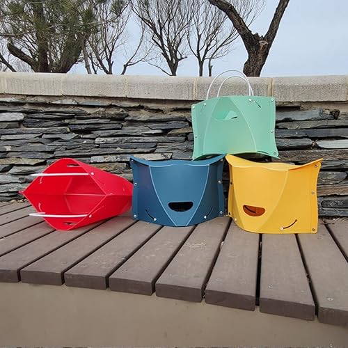 Miniatura 10 de mwpqbd Taburete plegable de plástico, para practicar bocetos, viajes, campamento, taburete plegable, tren, taburete portátil, de papel ultrafino,