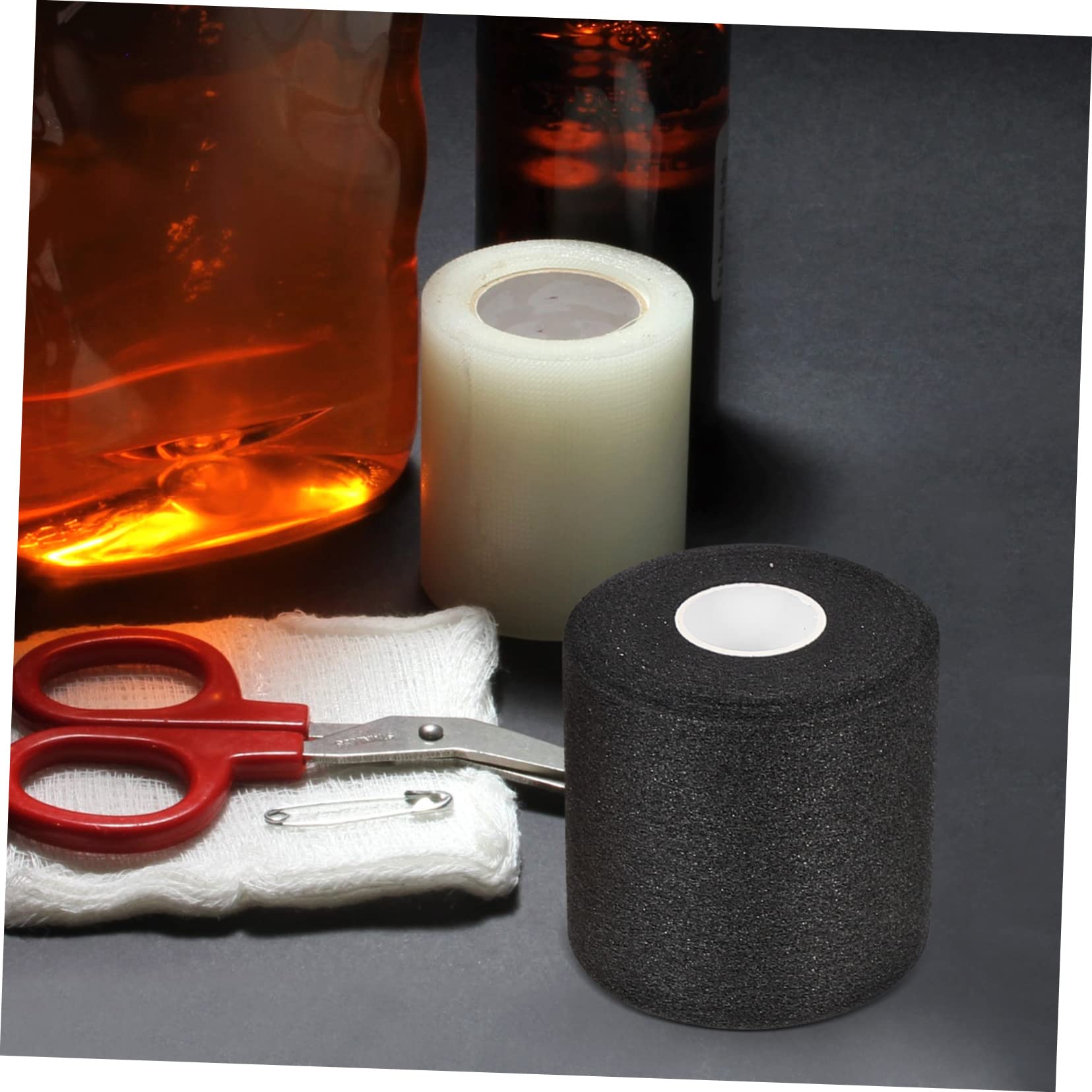 Toddmomy 2 Ensembles Bandes Élastiques De Préparation Bandages Pour Peau Peau Blanc Bleu Noir Pour Athlètes Et Soutien Musculaire 4 Rouleaux*2