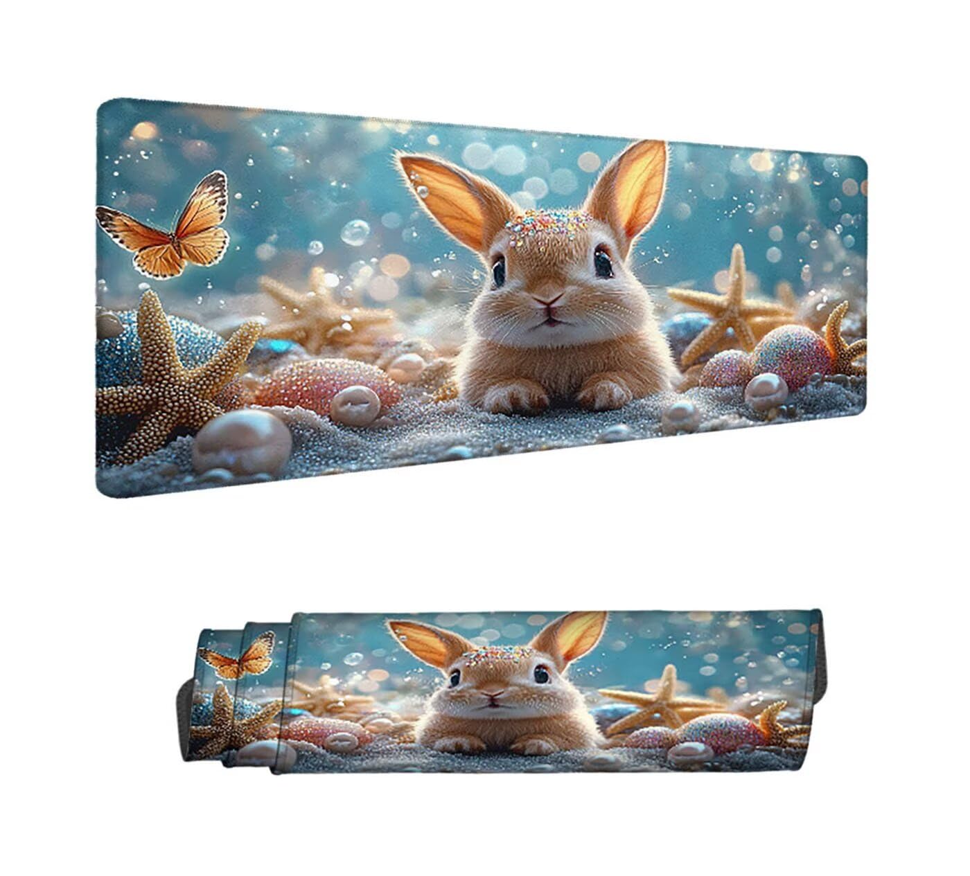 Podkładka pod mysz do gier królik XXL 1200 x 400 mm podkładka pod mysz biurowa szyta wodoodporna antypoślizgowa podkładka pod mysz plażowa do gier, biura, wystroju domu, szybciej, prezenty dla