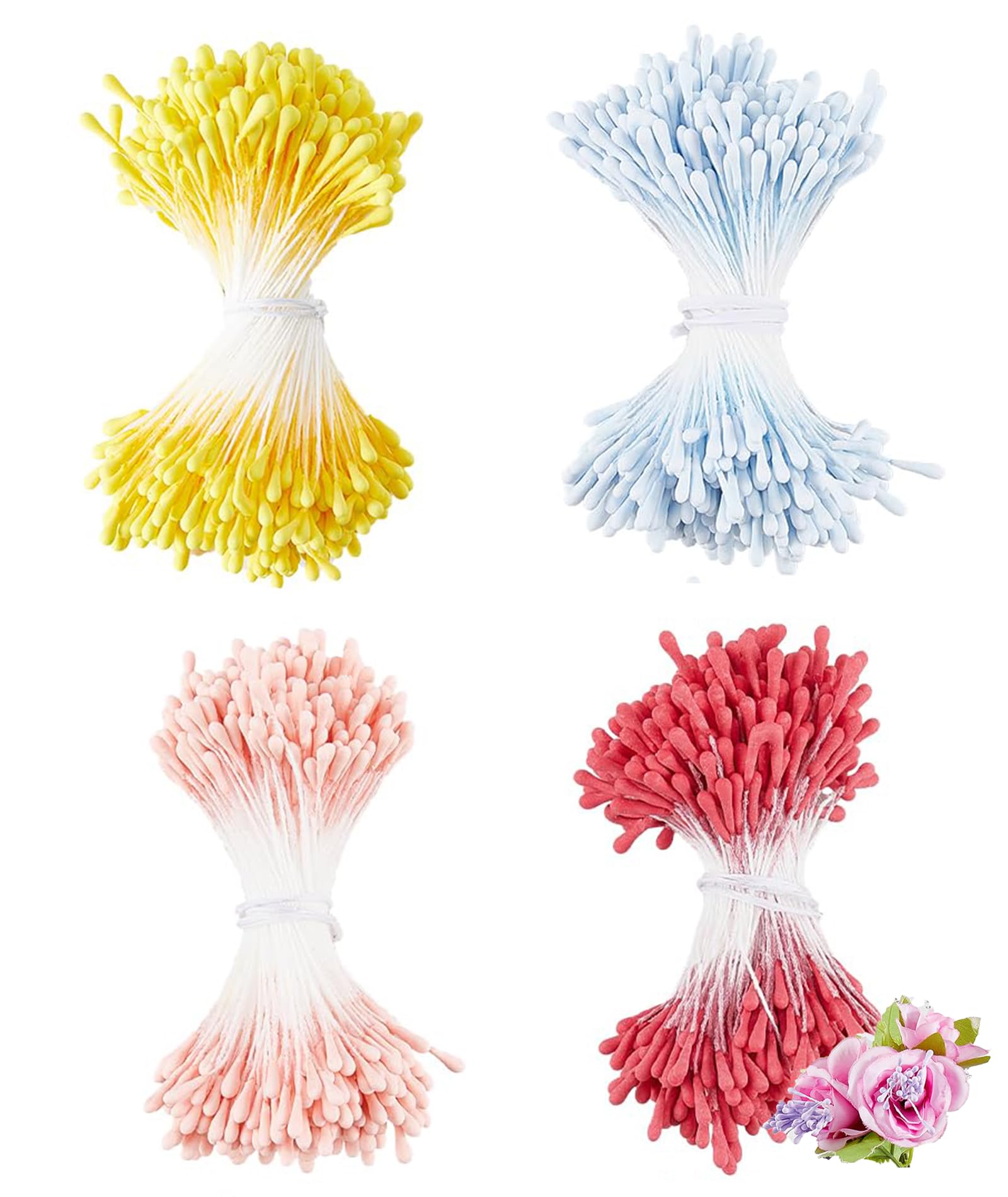 piercing 1440PCS Stamens for Flower Making, Flower Making Materials, Pipe Cleaner for Craft Flower with Pack for Creative Projects