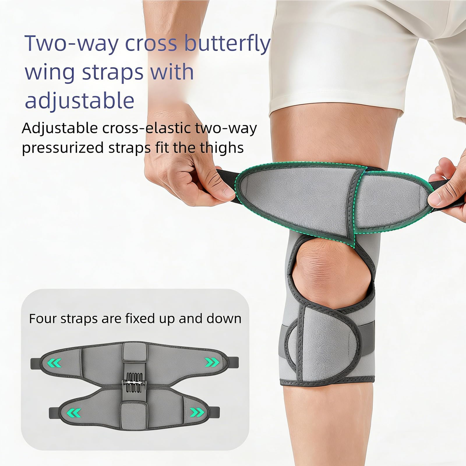 1 paio di ginocchiere per migliorare la struttura in poliestere per escursioni all'aperto sport con vestibilità comoda design ergonomico ginocchiera