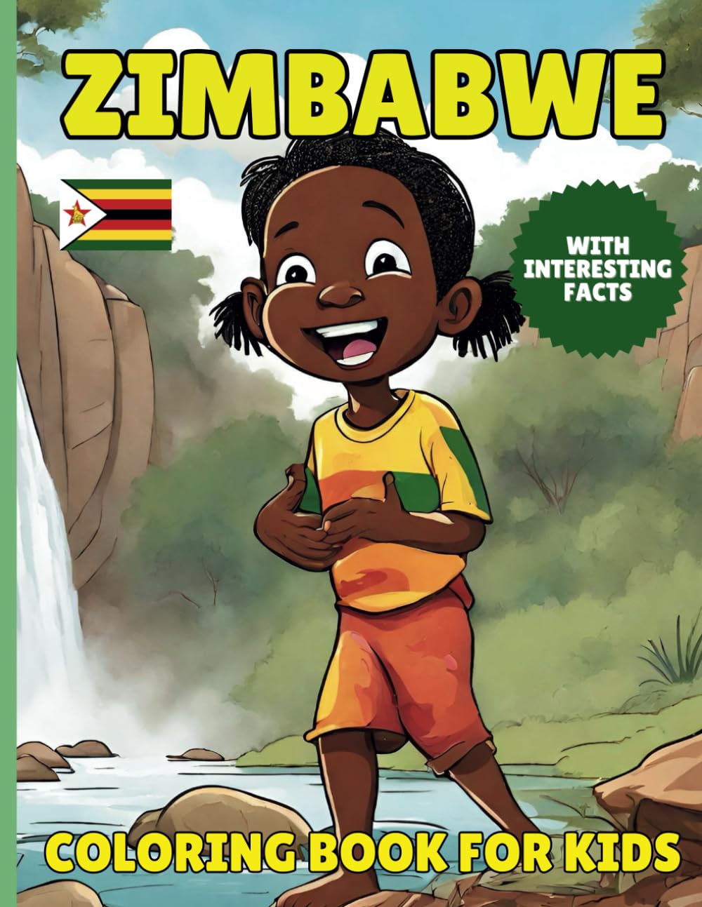 Zimbabwe Coloring Book For Kids: With Interesting Facts