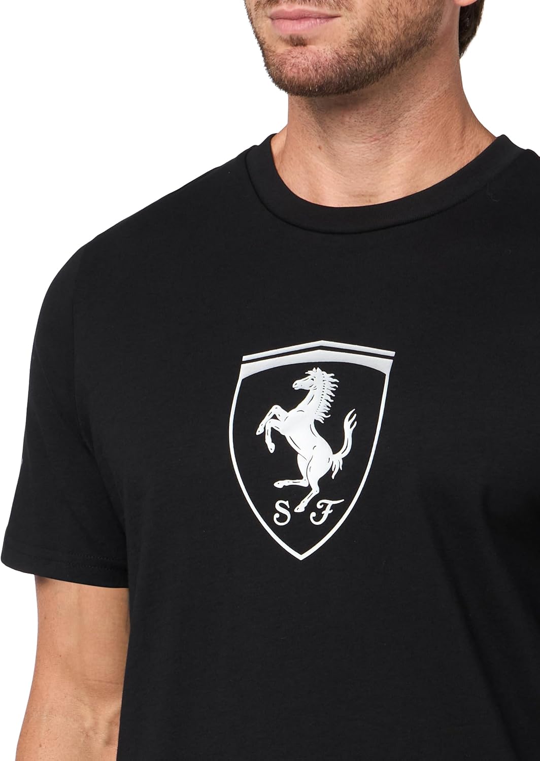 Puma Men's Scuderia Ferrari Formula 1 Graphic T-Shirt, Black Tonal Shield AH25, Medium - Image 3