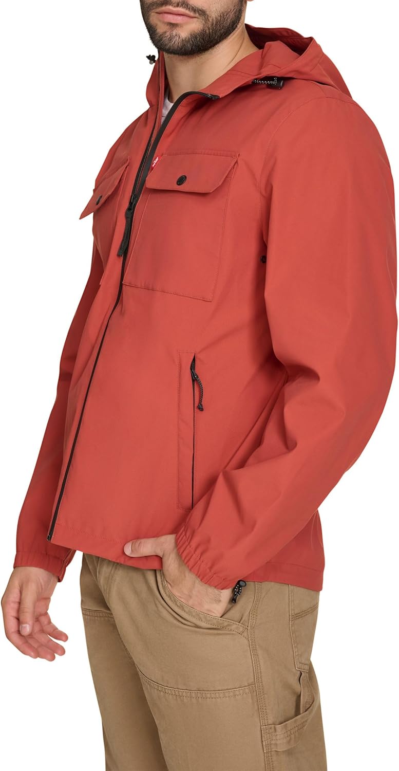 Levi's Men's Hooded Waterproof Arctic Cloth Rain Jacket - Image 3