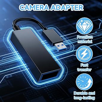 PSVR Camera Adapter for PlayStation 5 Console, USB Port Converter Cable Portable for PlayStation VR PS4 Camera, Lightweight Portable Adapter for Using PS VR on PS5 with Supported VR Games