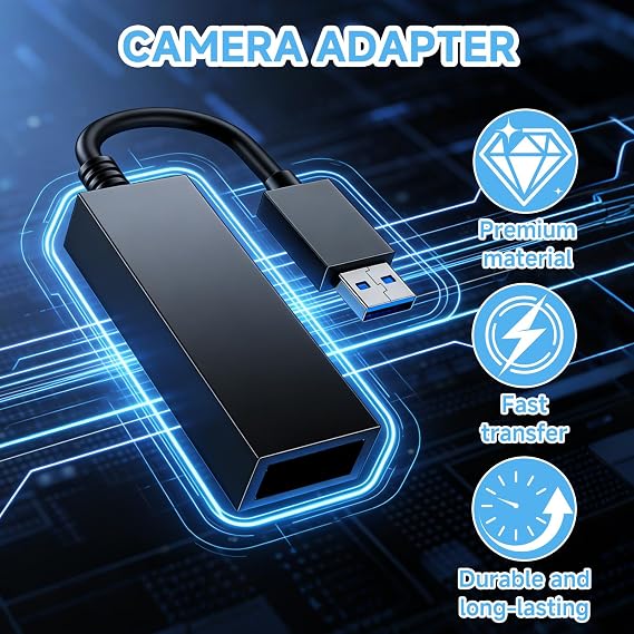 PSVR Camera Adapter for PlayStation 5 Console, USB Port Converter Cable Portable for PlayStation VR PS4 Camera, Lightweight Portable Adapter for Using PS VR on PS5 with Supported VR Games